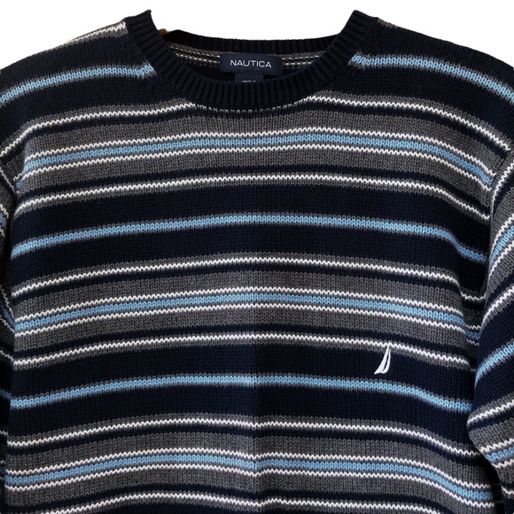 NAUTICA crewneck long sleeve striped cotton sweater, size S - Picture 3 of 8